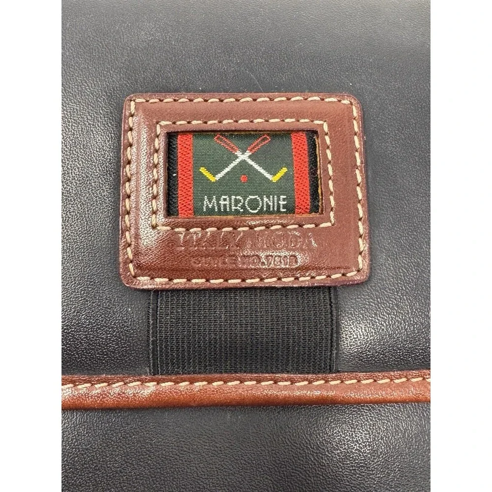 Vintage Maronie Italy Leather Clutch Bag Style 7813 (1970s) 10”x7.5”